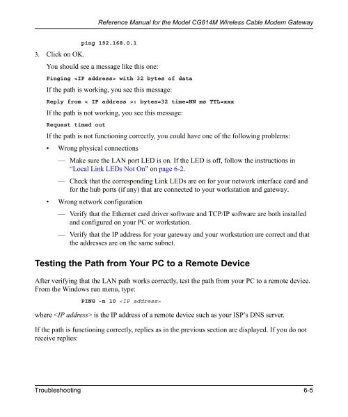 Reference Manual for the Model CG814M Wireless Cable ... - netgear