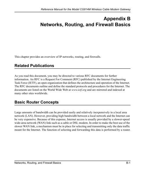 Reference Manual for the Model CG814M Wireless Cable ... - netgear