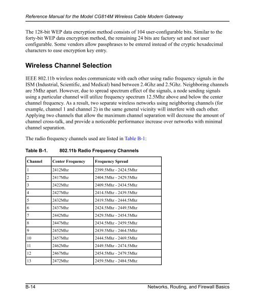 Reference Manual for the Model CG814M Wireless Cable ... - netgear