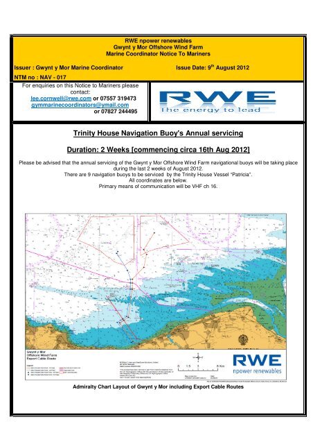 Navy Buoy servicing - RWE