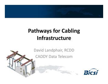 Pathways for Cabling Infrastructure, ERICO - Bicsi