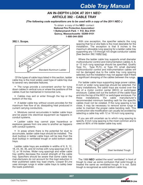 Practices for grounding and bonding of cable trays