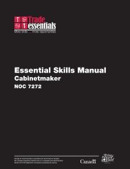 Essential Skills Manual: Cabinetmaker - National Adult Literacy ...