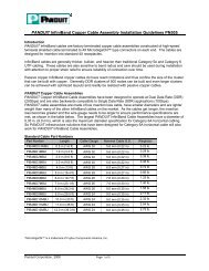 PANDUIT InfiniBand Copper Cable Assembly Installation Guidelines ...