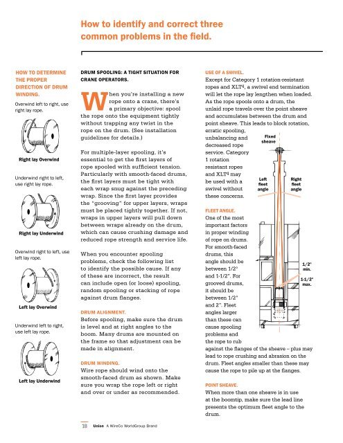 Crane User's Guide - Union Wire Rope