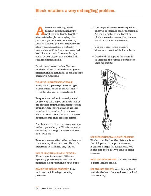 Crane User's Guide - Union Wire Rope