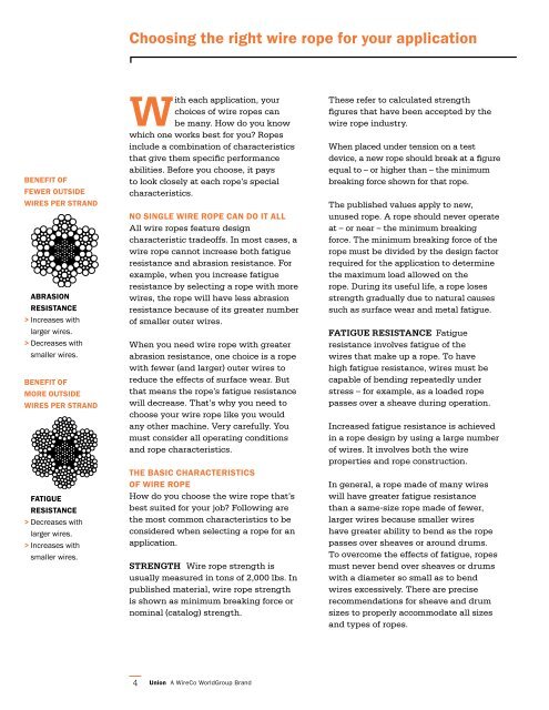 Crane User's Guide - Union Wire Rope