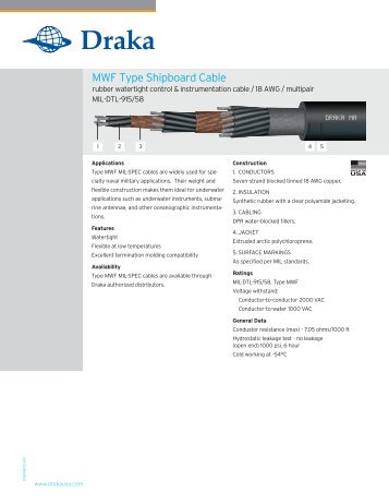 MWF Type Shipboard Cable - Prysmian