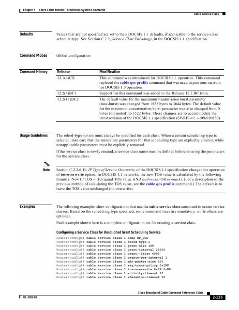 Cisco Broadband Cable Command Reference Guide