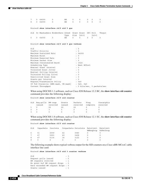 Cisco Broadband Cable Command Reference Guide