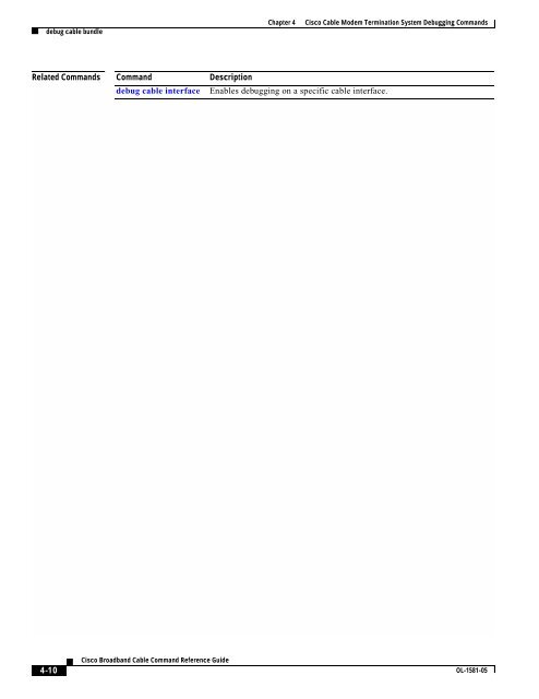 Cisco Broadband Cable Command Reference Guide