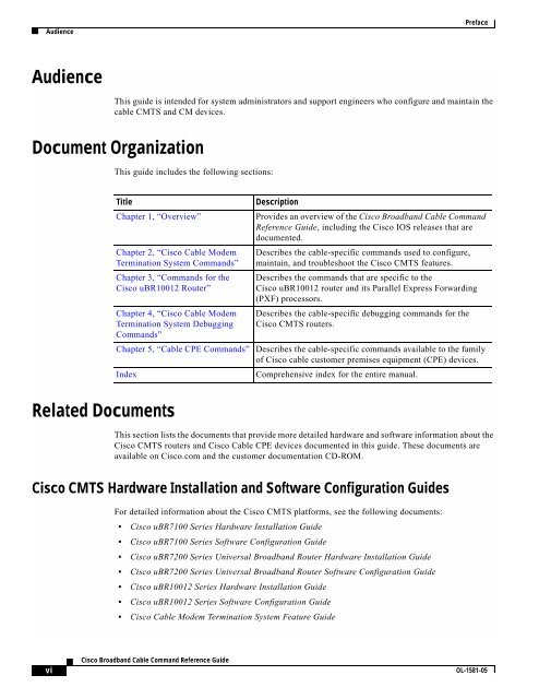 Cisco Broadband Cable Command Reference Guide