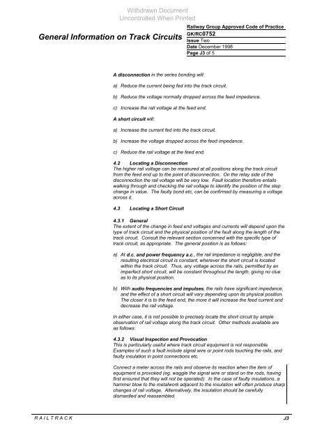 General Information on Track Circuits - RGS Online