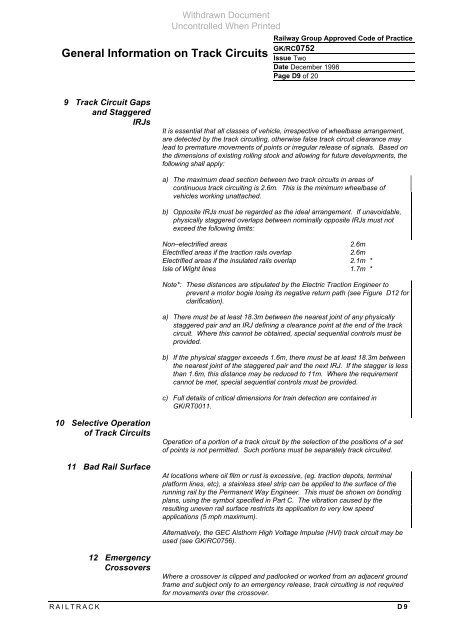 General Information on Track Circuits - RGS Online