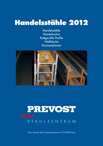 Handelsstähle 2012 - Oscar Prevost AG