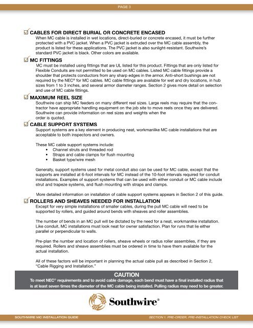 MEGA MC Cable Installation & Application Guide - Southwire