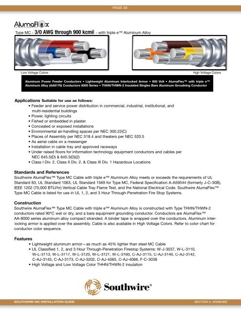 MEGA MC Cable Installation & Application Guide - Southwire