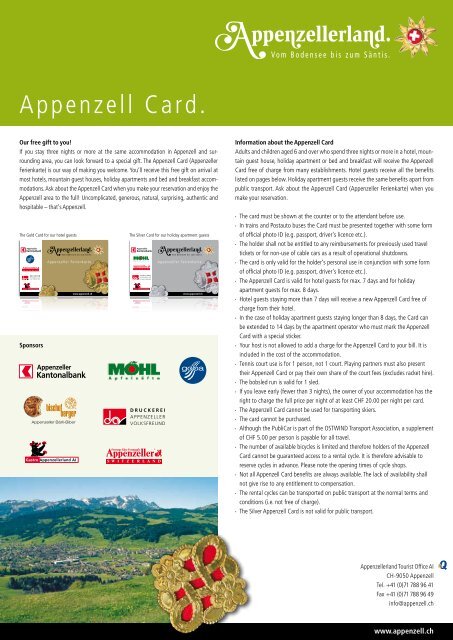 Appenzell Card.