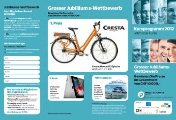 Grosser Jubiläum s-Wettbewerb - PRO AUDITO Zürich