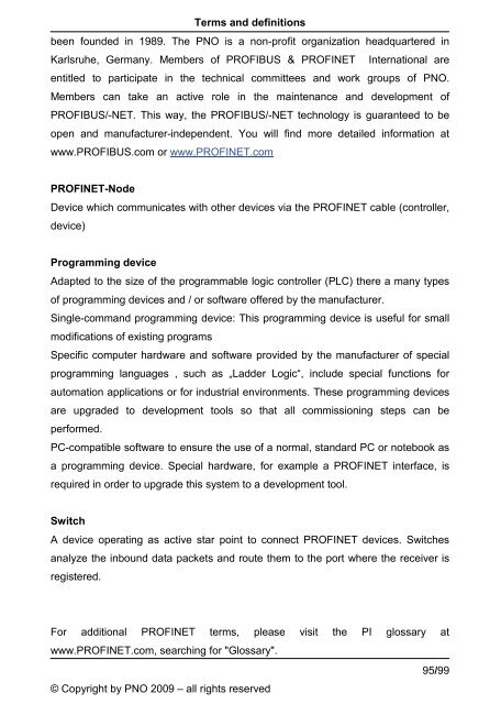 PROFINET Installation Guideline for Cabling and Assembly