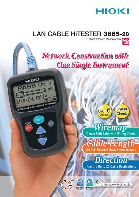LAN CABLE HiTESTER 3665-20 - Hioki