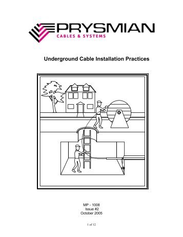Underground Cable Installation Practices - Prysmian Cables ...