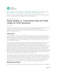 Signal Integrity vs. Transmission Rate and Cable Length for ... - Maxim