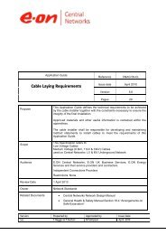 Cable Laying Requirements - E.ON UK