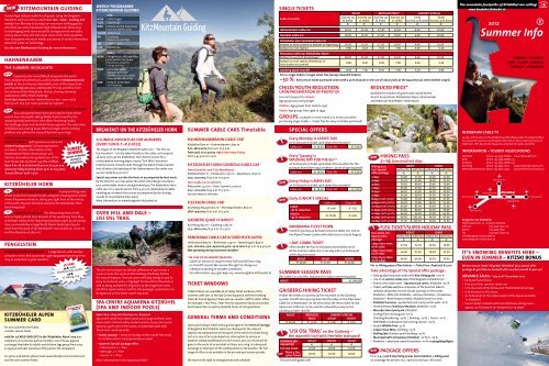 Summer Info 2012 - Bergbahn Kitzbühel