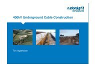 400kV Underground Cable Construction - National Grid