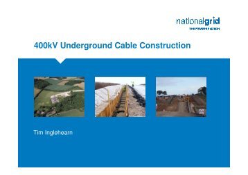 400kV Underground Cable Construction - National Grid