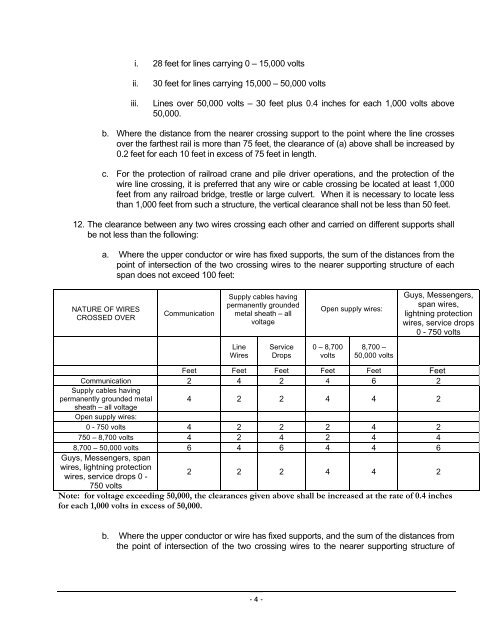 GUIDELINES FOR UTILITY INSTALLATIONS Part 1 - Wire ... - Metra