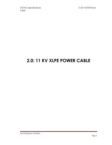 2.0: 11 KV XLPE POWER CABLE