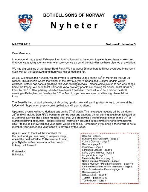 Newsletter Bothell Sons Of Norway