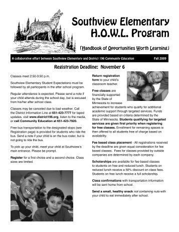 Southview Elementary HOWL Program - Independent School District ...