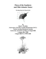 Flora of the Southern and Mid-Atlantic States - UNC Herbarium ...