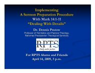 Implementing A Sermon Preparation Procedure With Mark 14:1-11 ...