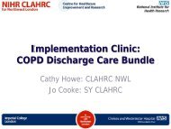 Implementation Clinic: COPD Discharge Care Bundle