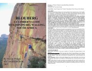 blouberg a climber's guide to limpopo big walling, south ... - Climb ZA