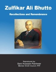 Zulfikar Ali Bhutto Recollections and Remembrances Foreword