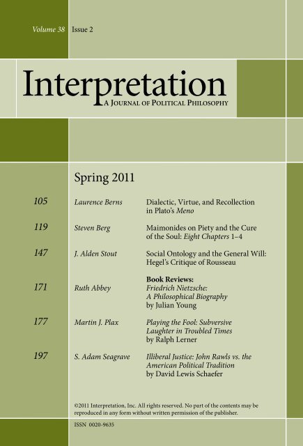 105 119 147 171 177 197 - Interpretation: A Journal of Political ...