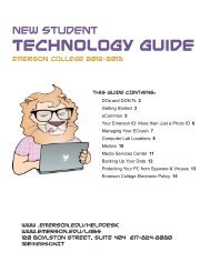 New Student Technology Guide - Emerson College