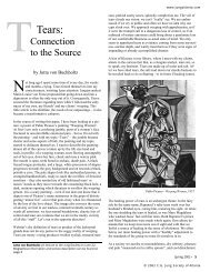 Tears: Connection to the Source - C.G. Jung Society of Atlanta