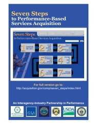 Seven Steps to Performance-Based Services Acquisition