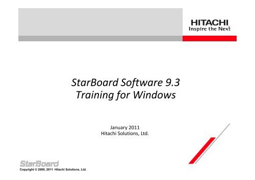 StarBoard-Software-9.3-Training Guide for Windows - Hitachi