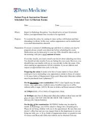 Patient Prep & Instruction Manual Scheduled Test: GI Barium Enema