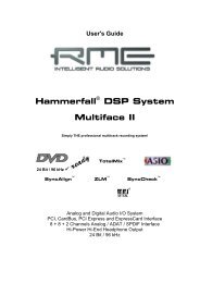 Hammerfall® DSP System Multiface II - RME