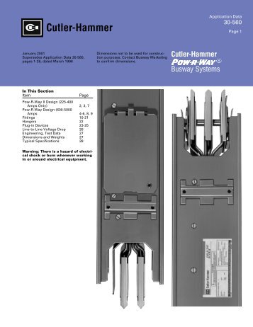 Cutler-Hammer Busway Systems - Eaton Canada