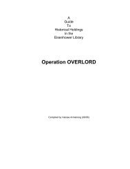 Operation OVERLORD - Dwight D. Eisenhower Presidential Library ...