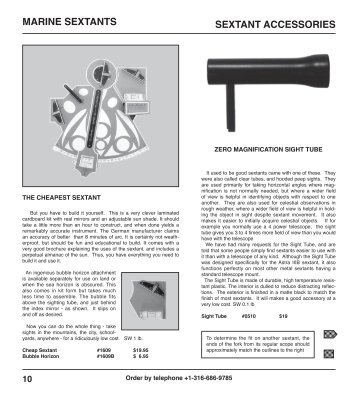 SEXTANT ACCESSORIES MARINE SEXTANTS - Celestaire